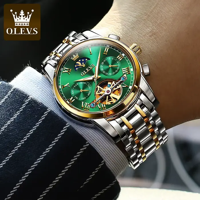 OLEVS hommes montre automatique mécanique