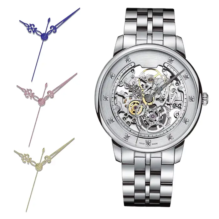 Aiguilles de montre en forme de flocon de neige