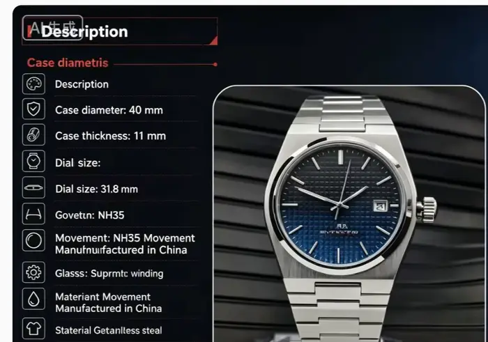 Nouvelle montre PRX 40mm automatique avec mouvement NH35 et bracelet en acier inoxydable pour hommes, résistante à l'eau et pour diverses occasions spéciales