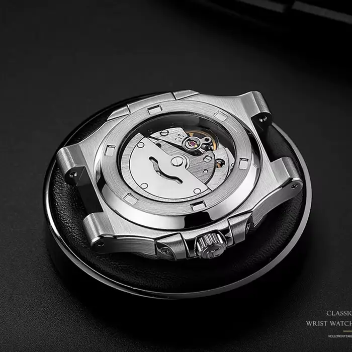 Montre mécanique DIDUN en acier inoxydable et or rose pour homme, résistante à l'eau, avec mouvement Seagull, pour les occasions formelles et informelles