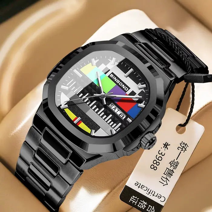 Montre authentique 2026, nouvelle marque, montres pour hommes, rétro, haut de gamme, bracelet en aci