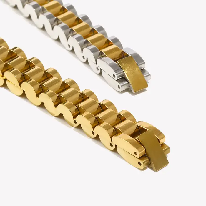 E.B.belle 2026 Nouveaux bracelets de montre en acier inoxydable couleur or et argent