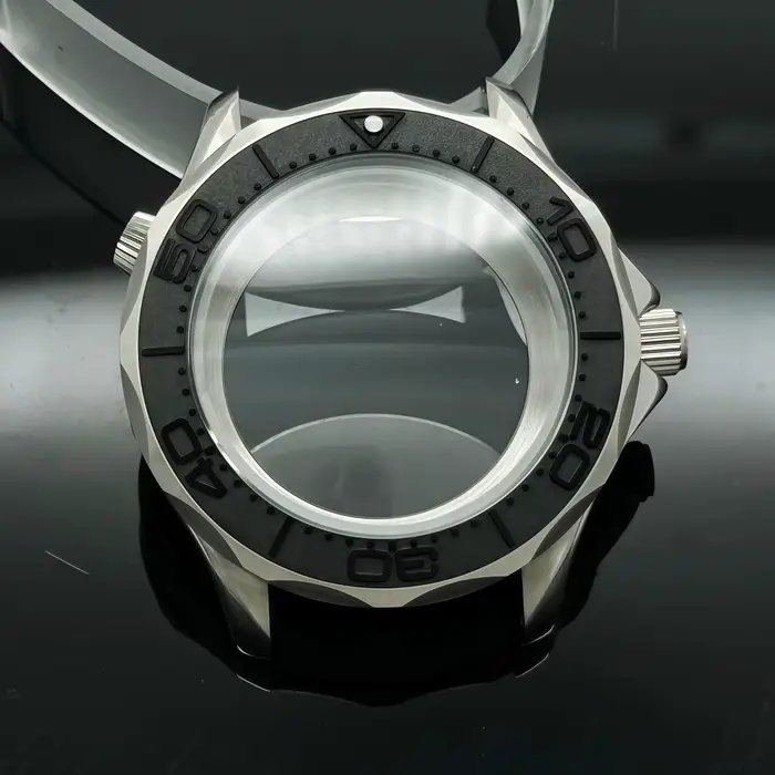 Accessoires de modification de montre de plongée avec boîtier argenté de 41 mm pour la série de montres Omg Sea Horse
