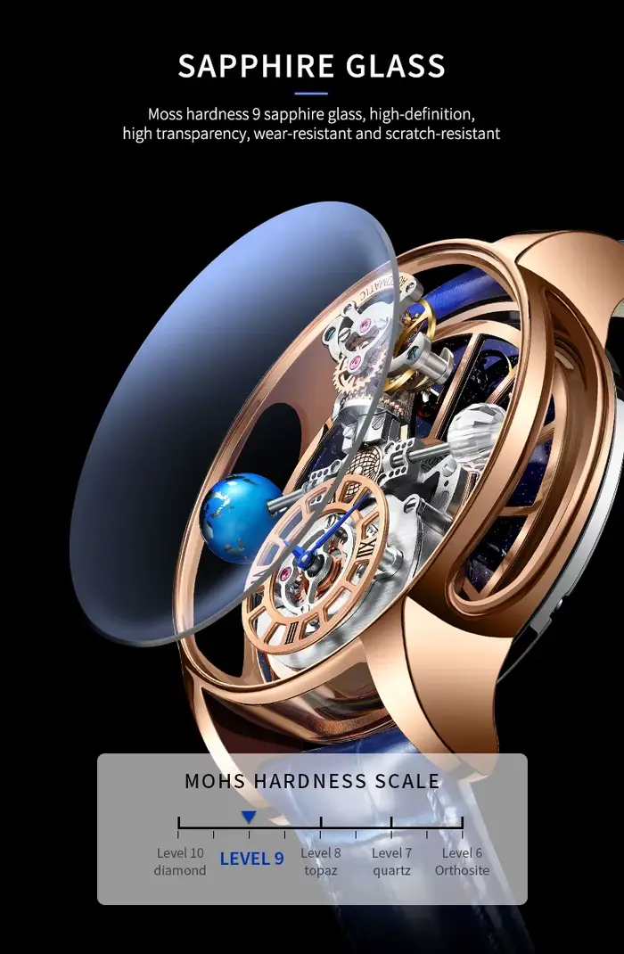 2024 HAEMMER montre pour hommes céleste boîtier Transparent conception