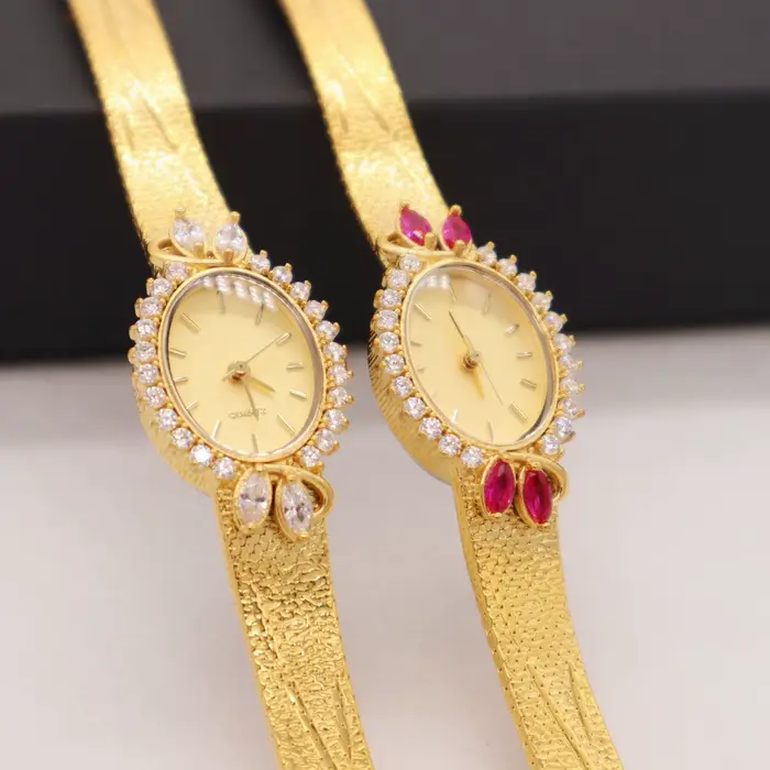 2025 montre pour femme diamant luxe élégant couronne cadran or