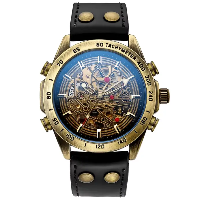 Montre Gorben Style Steampunk Design Vintage Automatique à Remontage Automatique pour Hommes Occasions Spéciales
