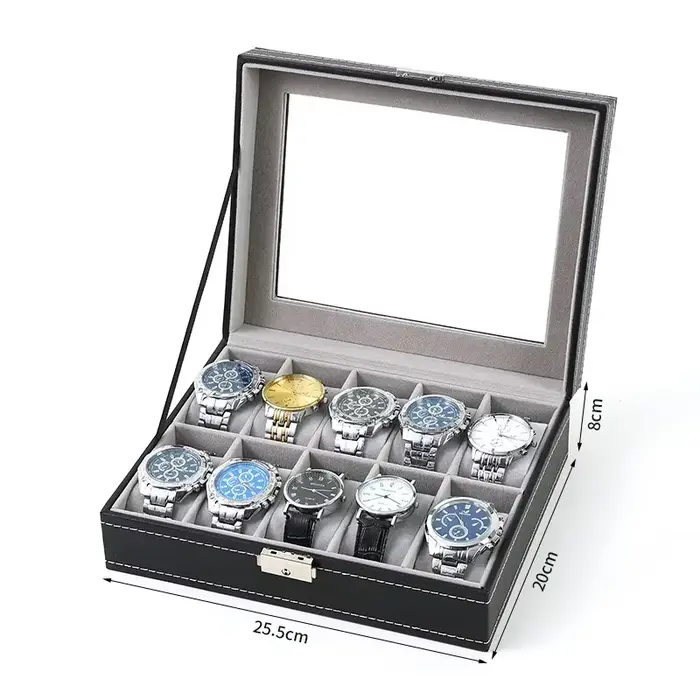 Boîte à Montres Antique en Cuir PU pour Hommes et Femmes, Boîtes de Rangement Multicolores, Idéales pour Collectionner et Décorer Occasions Spéciales