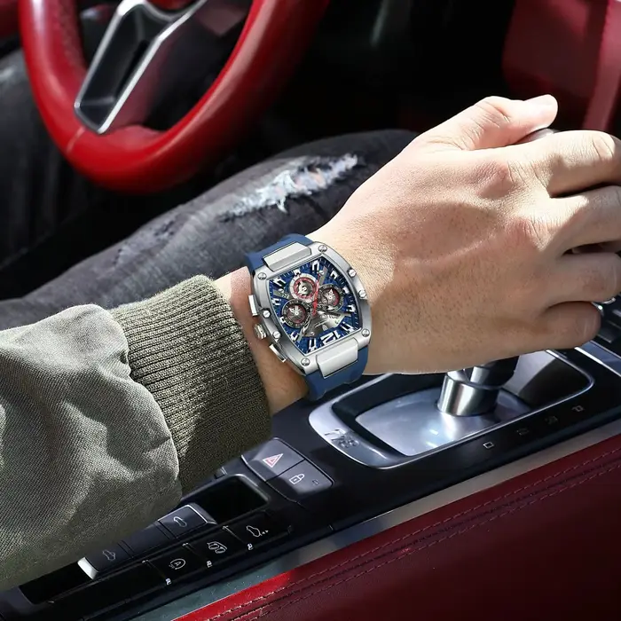 POEDAGAR luxe homme montre à Quartz sport