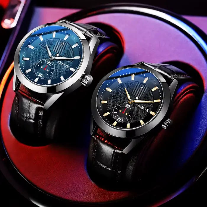 Montre de dehors Originale en Cuir pour Homme