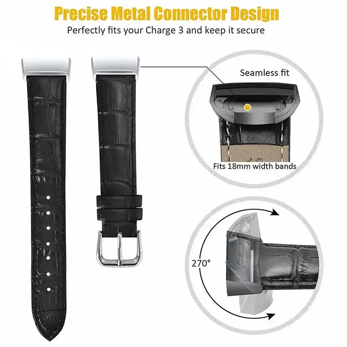 Bracelet en cuir de qualité supérieure pour Fitbit