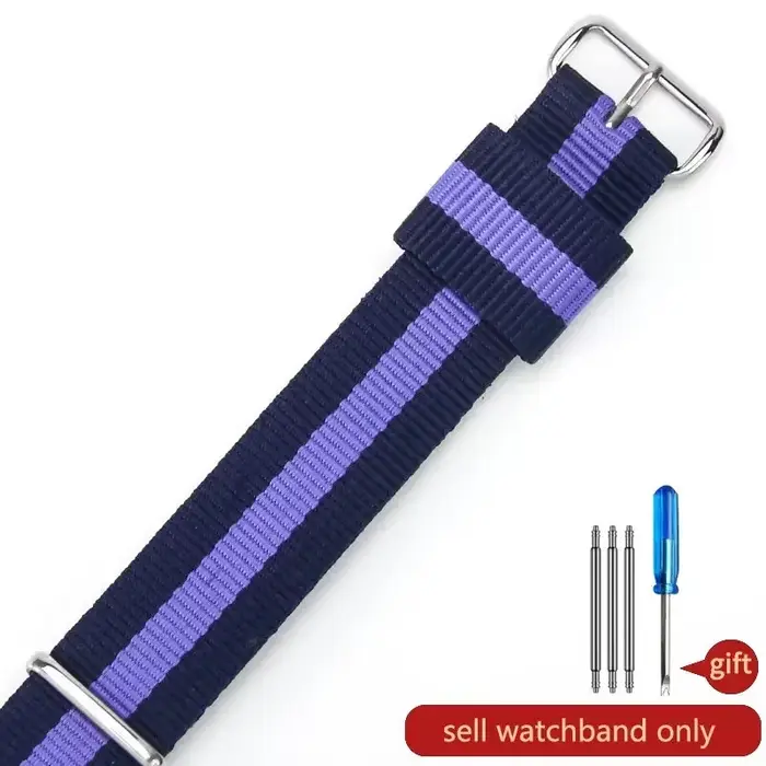 Pour DW Nylon Daniel Wellington Montage couleur toile montre Bracelet hommes femmes pur noir bleu bl
