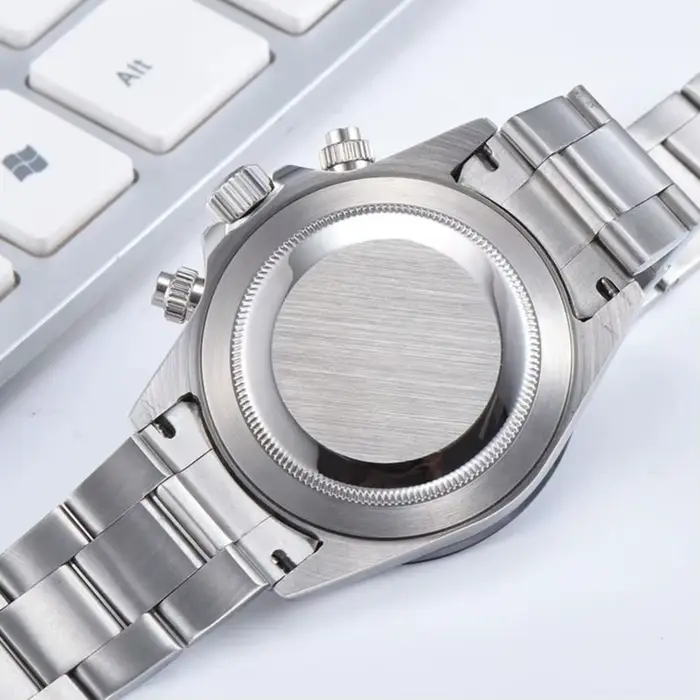 Montre homme Fashion Parnis avec cadran 39mm chronographe quartz acier inoxydable résistance à l'eau cristal saphir occasionnels élégants
