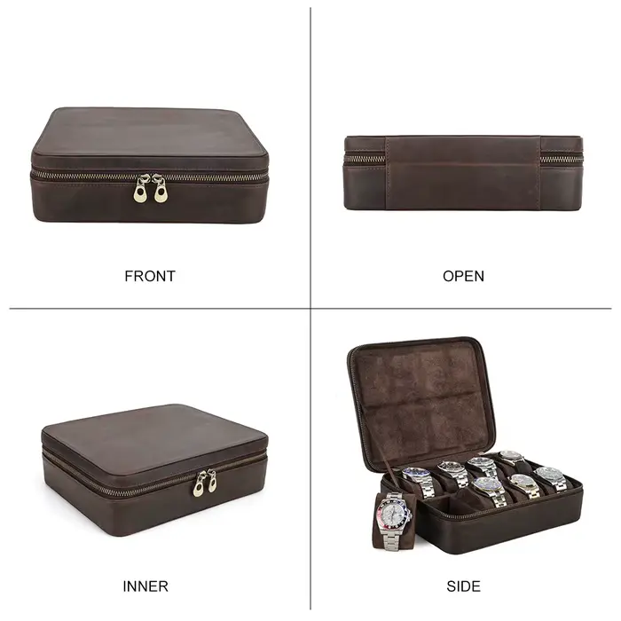 CONTACTS FAMILY-Boîte de rangement de montre en cuir pour hommes et femmes
