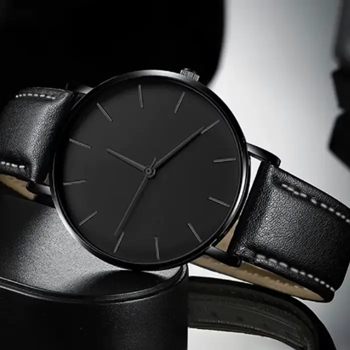 Mode Ultra mince montre pour homme haut de gamme Simple analogique