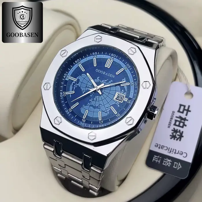 Nouvelle montre OMAYS avec cadran luminescent et double boucle papillon pour homme et femme, élégante et résistante à l'eau, pour occasions spéciales et quotidienne
