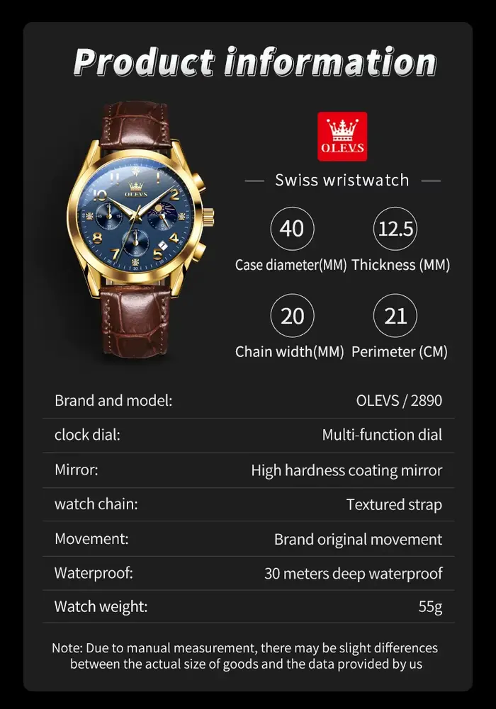 Montre homme OLEVS 2890