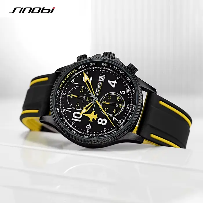 Nouveau SINOBI Design créatif avion chronographe montres pour hommes Original genève calendrier homme