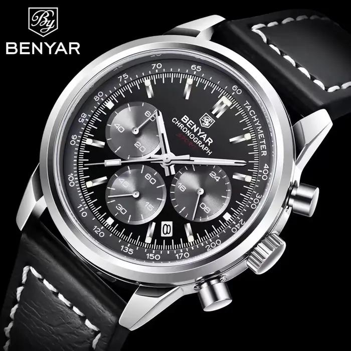 BENYAR 5188 nouvelles montres à Quartz pour hommes Top marque 42MM montre militaire de luxe chronographe 30M étanche mâle horloge Reloj Hombre