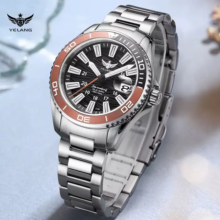Montre Yelang V1214 Femme Acier Inoxydable Saphir Quartz Élégante Lumineuse Polyvalente Occasions Spéciales
