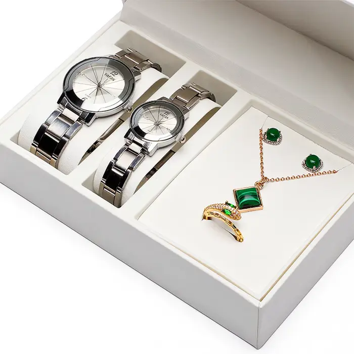 Boîte à montres en cuir PU pour femme et homme