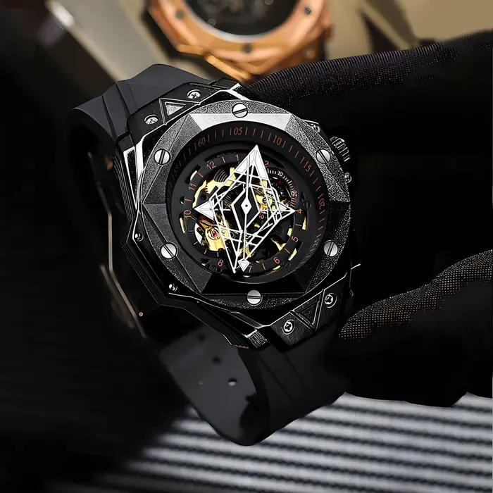 Montre automatique de luxe pour homme BINBOND avec tourbillon précis