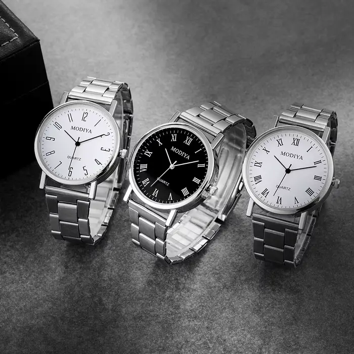 Montre décontractée yolako en alliage avec mouvement à quartz pour hommes, bracelet fermoir pliant, design fashion, résistance à l'eau limitée, pour diverses occasions et styles