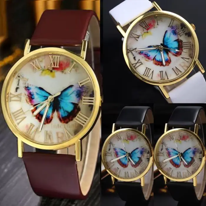 Hodinky – montre-bracelet en cuir pour femmes