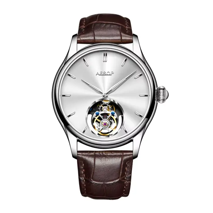 AESOP montre Tourbillon volant pour hommes squelette Tourbillon mouvement mécanique montres pour hom