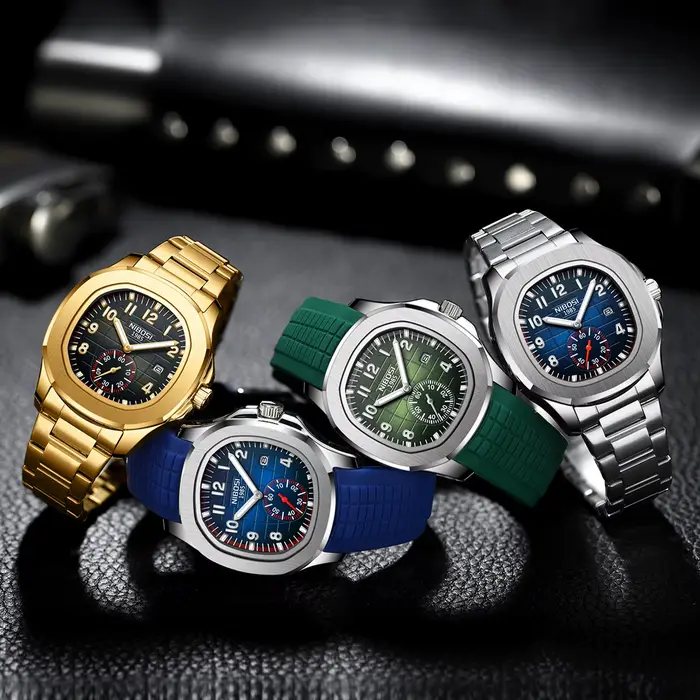 Nouvelle montre NIBOSI 2025 en acier inoxydable pour homme avec design simple et résistance à l'eau, idéale pour les occasions quotidiennes et les activités sportives