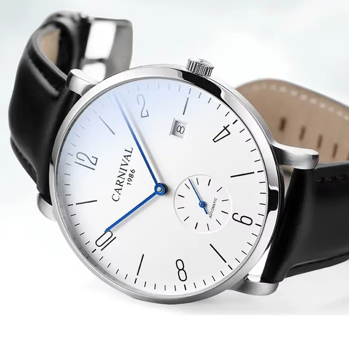 CARNIVAL Ultra-mince hommes montres haut de gamme de luxe étanche décontracté Simple montre