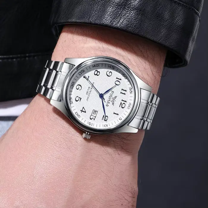 Montre en acier inoxydable XUNCHELL Quartz pour homme style casual et fashion occasions spéciales