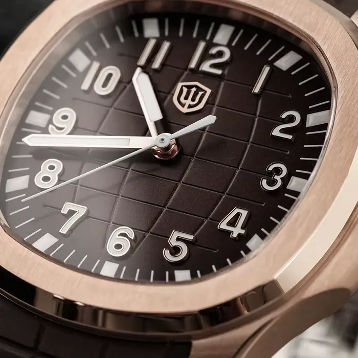 Montre de plongée Watchdives WD008 en acier inoxydable avec bracelet en silicone étanche 100m pour hommes aventuriers et occasions spéciales