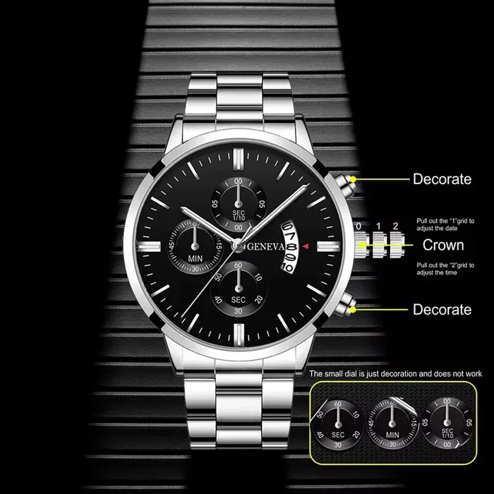 Mode hommes montre de luxe calendrier Quartz montre-Bracelet montres d'affaires homme horloge mâle Bracelet