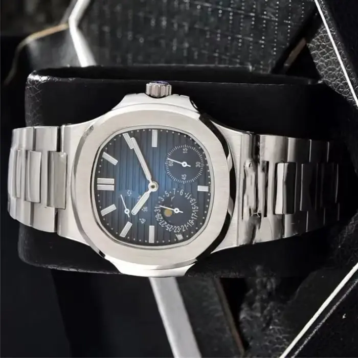Montre mécanique entièrement automatique pour homme d'une marque de luxe haut de gamme, en acier ino