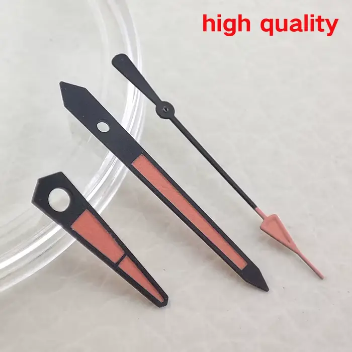 Aiguilles de montre lumineuses bicolores orange et rose, ensemble d'aiguilles Super brillantes pour