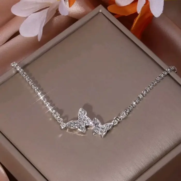 Bracelet papillon en argent Sterling 925 pour femmes