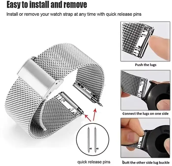 Sangle à boucle milanaise pour Garmin Venu 2 3/3S 2/2S