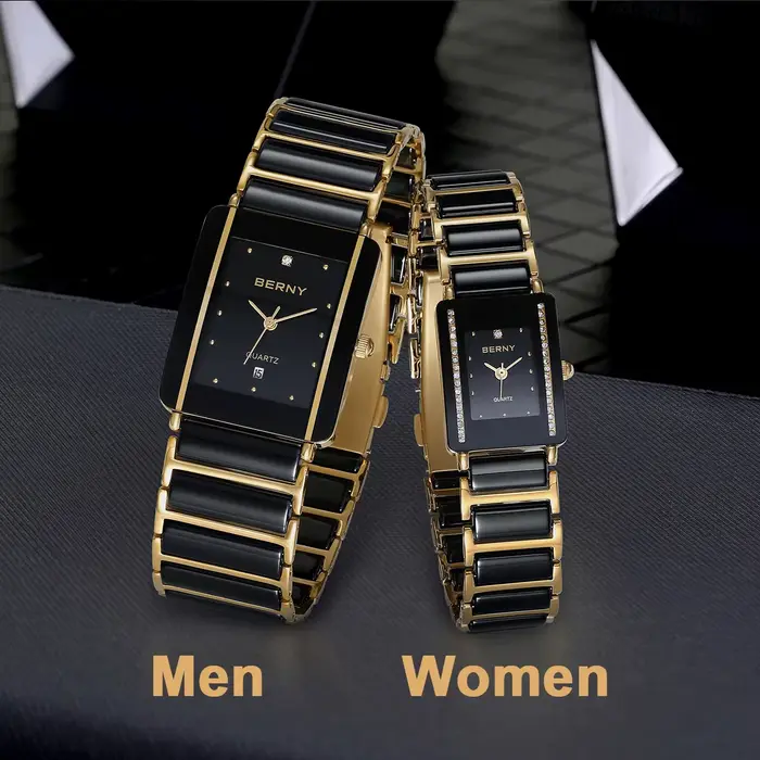 Montre Femme BERNY Céramique Quartz Design Original pour Occasions Spéciales Elégante et Polyvalente