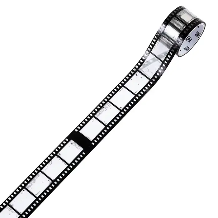 JIAMEI Ruban PET style film rétro 25 mm × 2 m, ruban décoratif auto-adhésif pour scrapbooking, journ