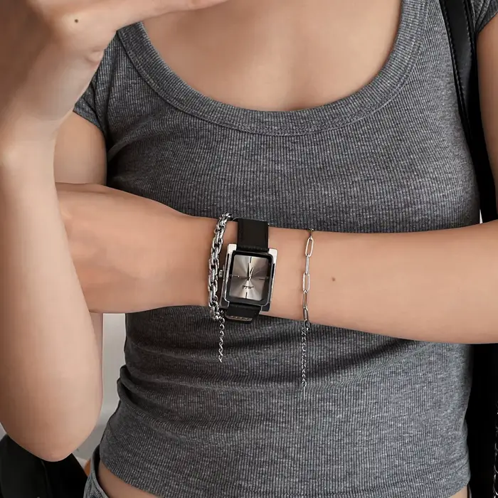 Montre à Quartz en cuir pour femmes