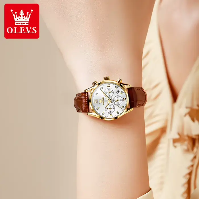 OLEVS 5523 montre pour femme mode décontracté Original bracelet étanche lumineux montre-bracelet multifonctionnel