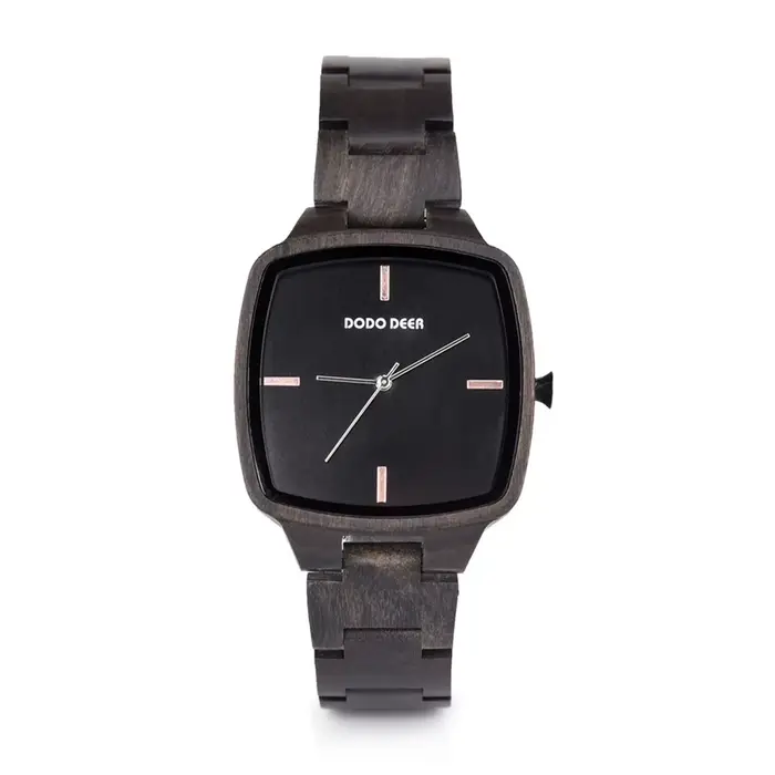 DODO DEER-Montres-bracelets à quartz pour hommes, excavateur masculin, montres en bois d'onyx, mouve