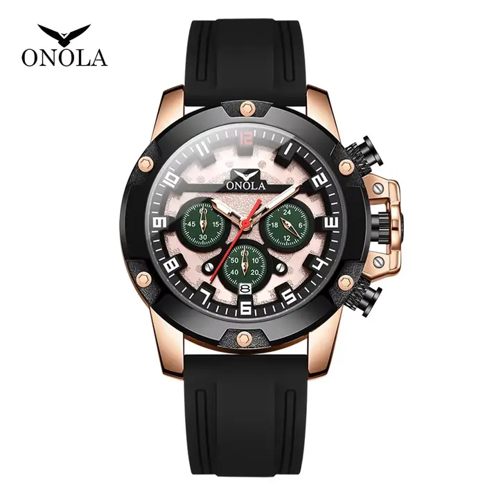 Mode montre pour hommes marque ONOLA luxe multifonctionnel lumineux Quartz montre de sport hommes ét