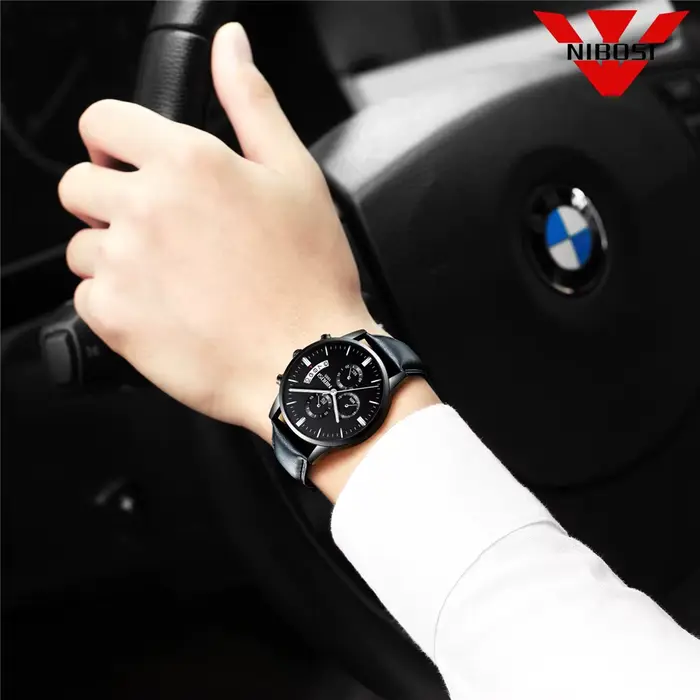 Montre-bracelet analogique à quartz pour homme