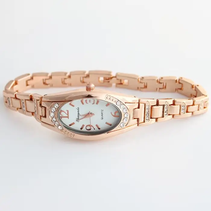 Montre-bracelet analogique en cristal Bling pour femme