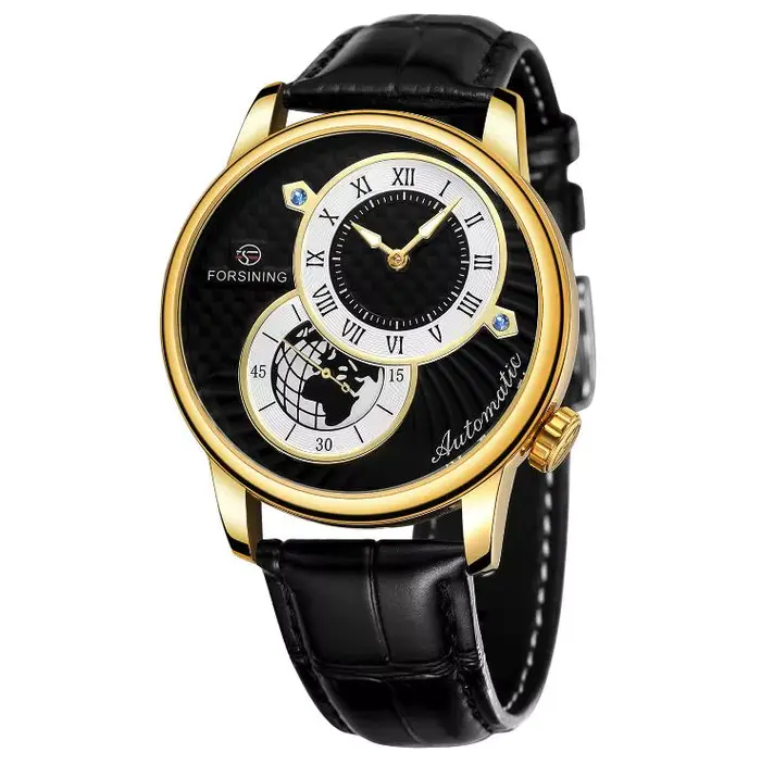 Nouvelle mode Sport course Design or noir hommes montres haut de gamme de luxe mâle automatique méca