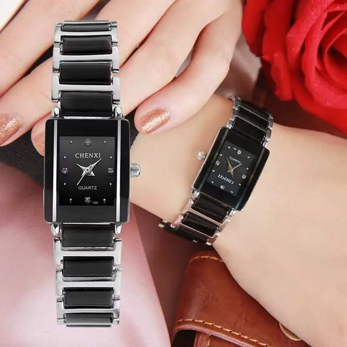 Montre céramique noire CHENXI élégante et résistante pour femmes style fashion et casual occasions spéciales
