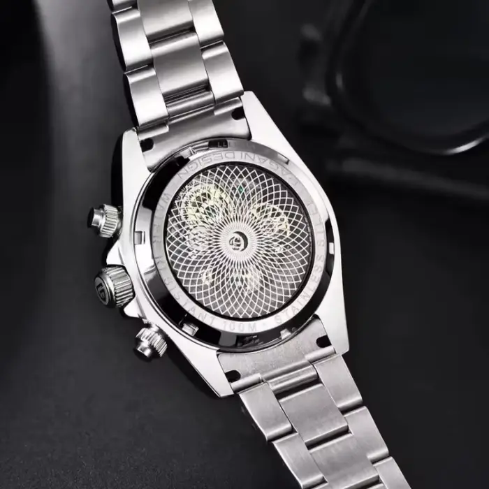 Montre mécanique automatique MEGIR PD-1653 élégante et résistante à l'eau pour hommes occasions sportives et élégantes