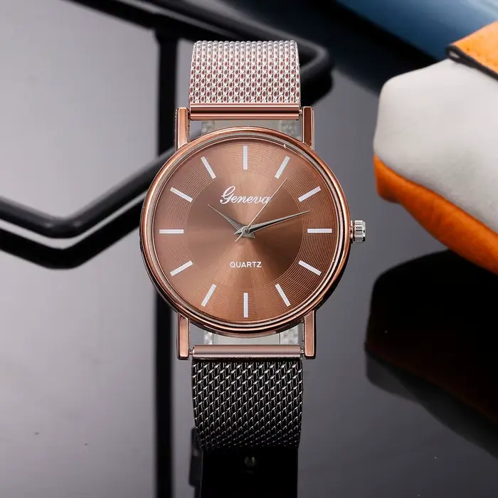 Montre à quartz de luxe pour femme, horloge, montre-bracelet, 2024