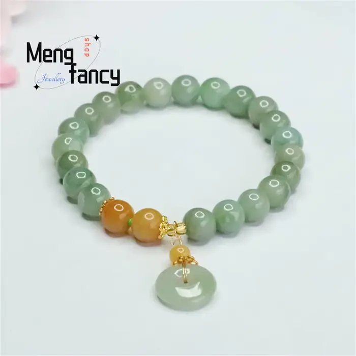 Bracelet en jadéite naturelle pour jeunes filles, huile de jadéite birmane, vert, structure de paix,